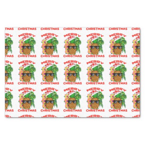 Merry Christmas Santa Pineapple Tissue Paper