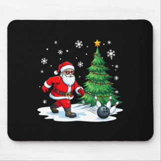 Merry Christmas Santa Playing Bowling Srt Lovers  Mouse Pad