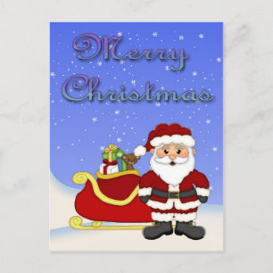Merry Christmas Santa Postcard