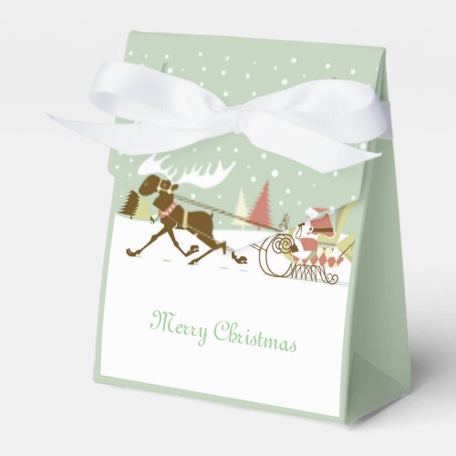 Merry Christmas Santa  Rain_Deer Favor Boxes