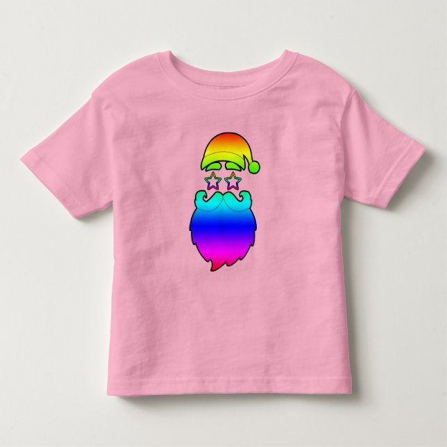Merry Christmas Santa Rainbow T-Shirt (Front)