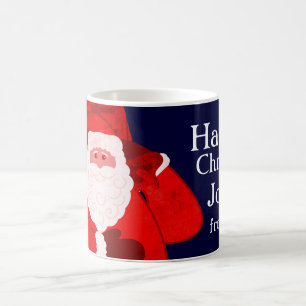 Merry Christmas Santa red/blue boys mug