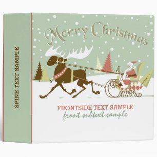 Merry Christmas Santa & Reindeer Binder