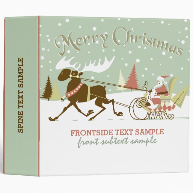 Merry Christmas Santa & Reindeer Binder (Front/Spine)