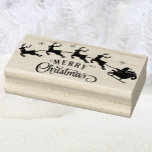 Merry Christmas Santa Reindeer Sleigh Rubber Stamp<br><div class="desc">Merry Christmas Santa Reindeer Sleigh rubber stamp</div>