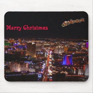 Merry Christmas Santa & Reindeers Las Vegas Mousep Mouse Pad