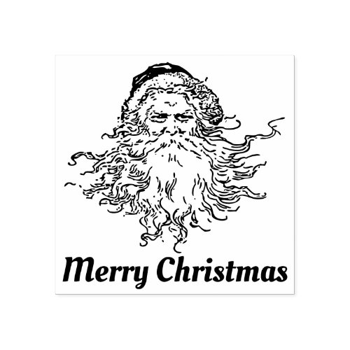 Merry Christmas Santa Rubber Stamp