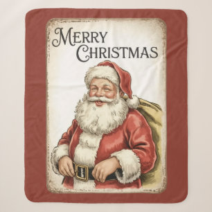 Merry Christmas Santa Sherpa Blanket