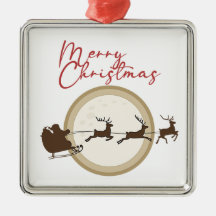 Merry Christmas Santa Sleigh Deer