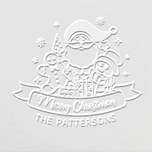 Merry Christmas Santa Snowman Gingerbread Embosser