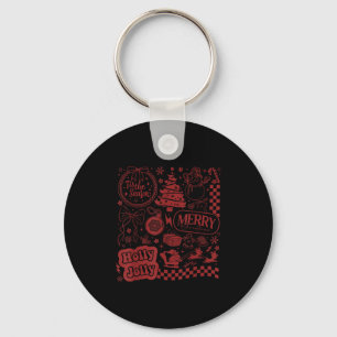 Merry Christmas Santa Snowman Reindeer Tis The Sea Keychain