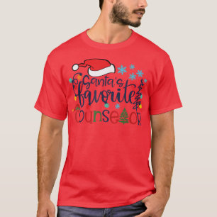 Merry Christmas Santa Squad Funny Santas Favorite  T-Shirt
