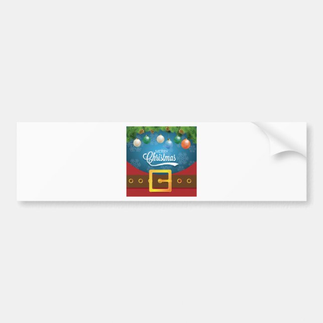 Merry Christmas Santa Suit Bumper Sticker (Front)