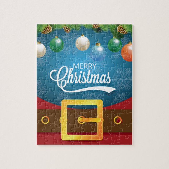 Merry Christmas Santa Suit Jigsaw Puzzle (Vertical)