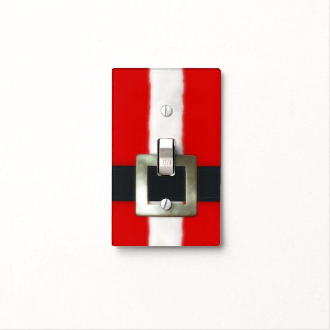 Merry Christmas Santa Suit Light Switch Cover (In Situ)