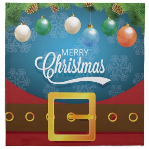 Merry Christmas Santa Suit Napkin