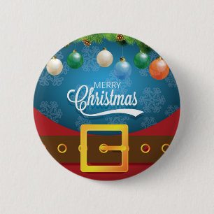Merry Christmas Santa Suit Pinback Button
