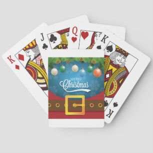 Merry Christmas Santa Suit Poker Cards