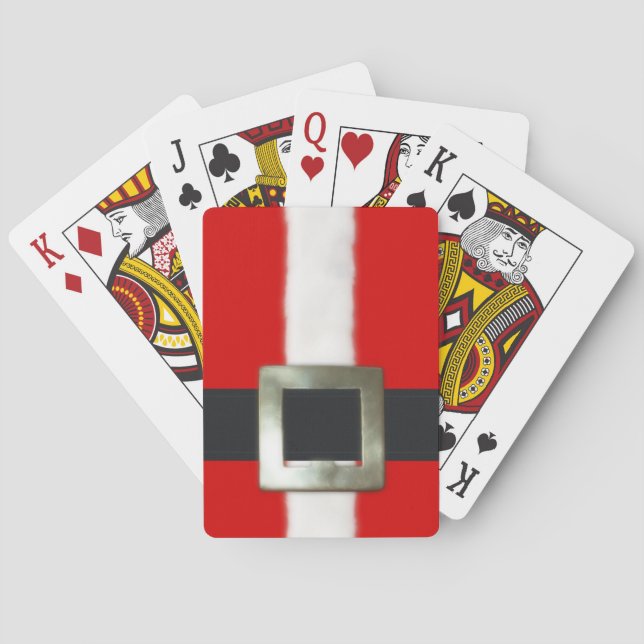 Merry Christmas Santa Suit Poker Cards (Back)