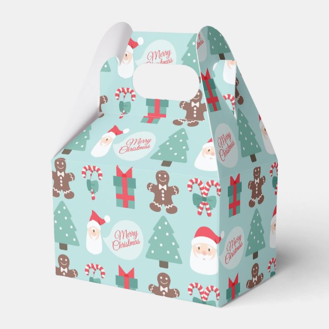 Merry Christmas Santa Treats Favor Box (Front Side)