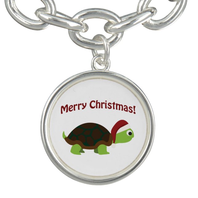 Merry Christmas! Santa Turtle Charm Bracelet (Design)