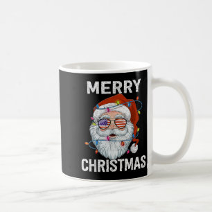 Merry Christmas Santa Usa Flag Christmas Xmas Men Coffee Mug