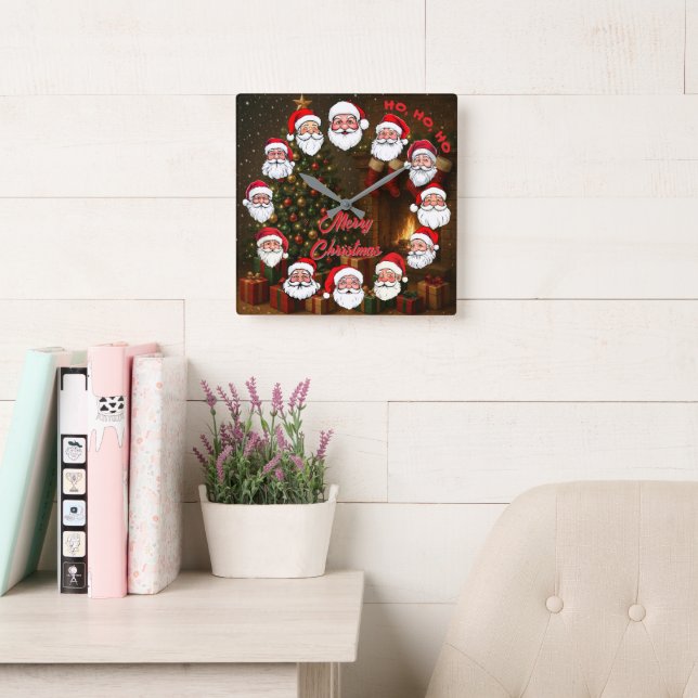 Merry Christmas Santa Wall Clock (Reading Room)
