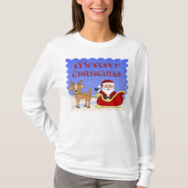Merry Christmas Santa Women's Long Sleeve T-Shirt (Front)