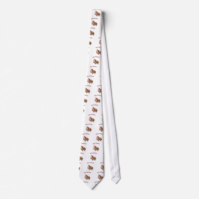 Merry Christmas Santa Yak Neck Tie (Front)
