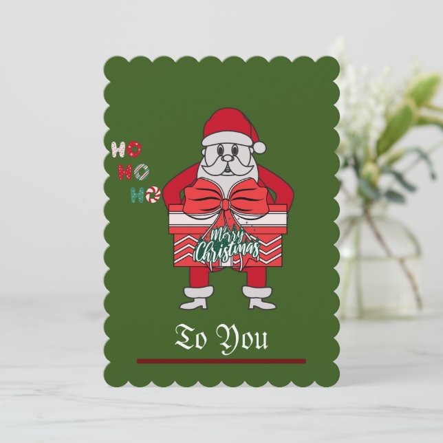Merry Christmas SantaChristmas Holiday Cards (Standing Front)