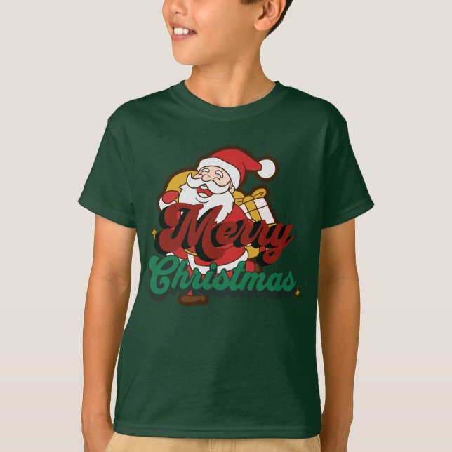Merry Christmas, Santa's coming to town t shirt (Front)