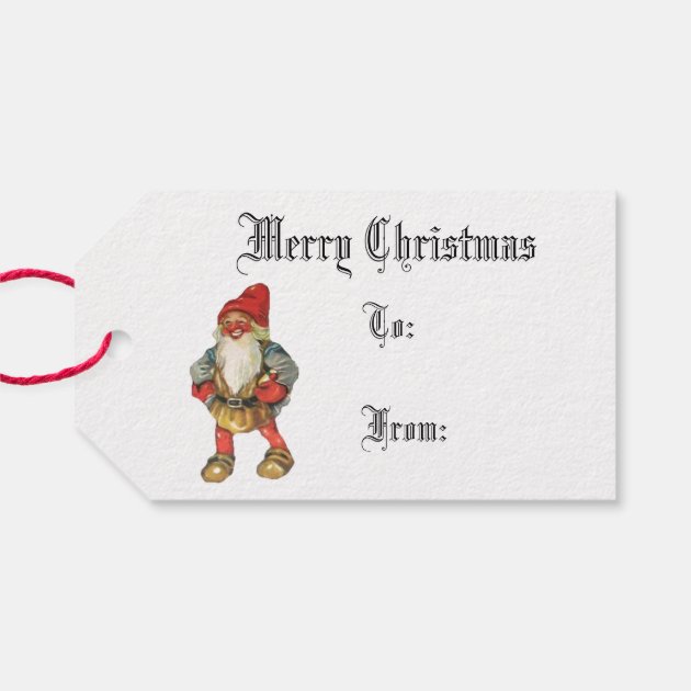 Merry Christmas Santa's Elf Gift Tags