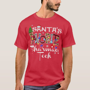 Merry Christmas Santa's Favorite Pharmacy Tech Xma T-Shirt