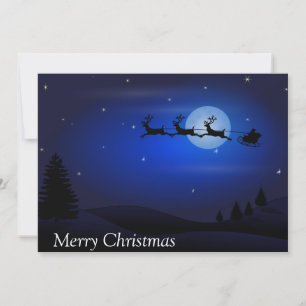 Merry Christmas Santa's Sleigh  Holiday Card