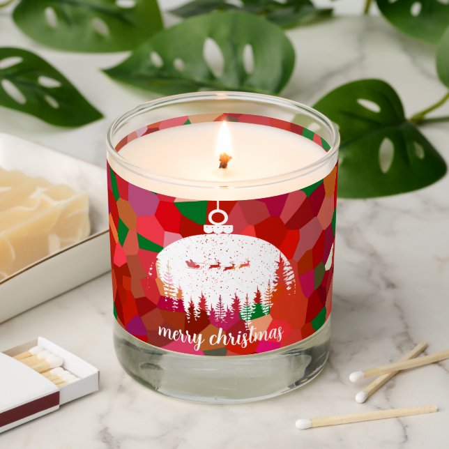 Merry Christmas Santa's Sleigh  Scented Candle (Lit)