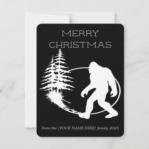 Merry Christmas Sasquatch Holiday Card