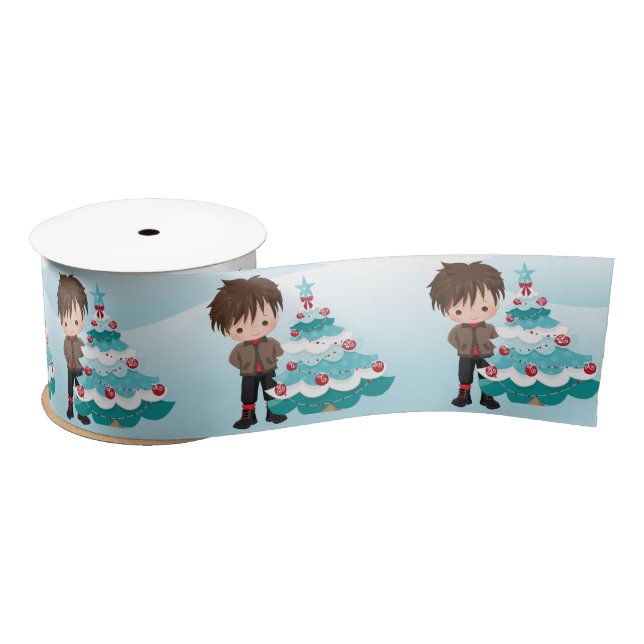 Merry Christmas     Satin Ribbon (Spool)