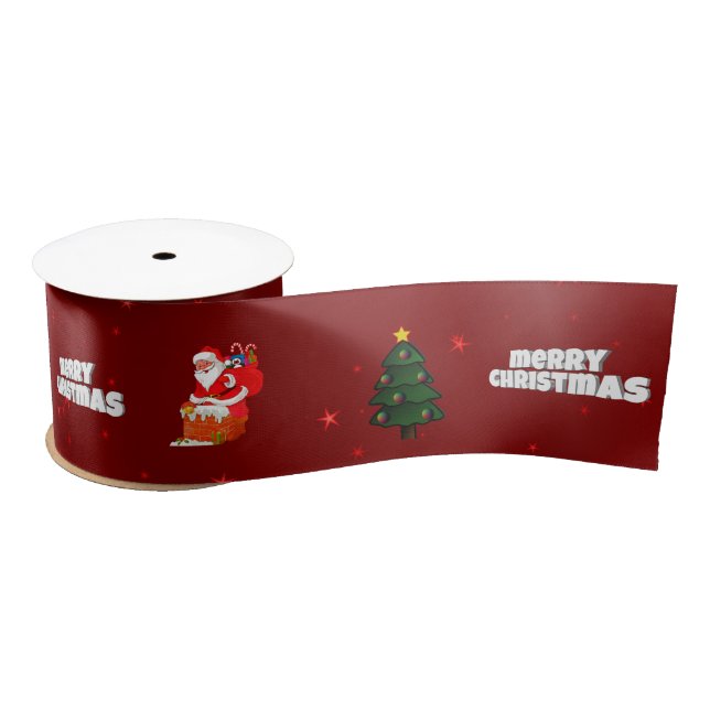 Merry Christmas Satin Ribbon (Spool)