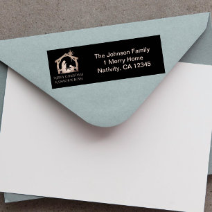 Merry Christmas Savior Is Born Nativity Label