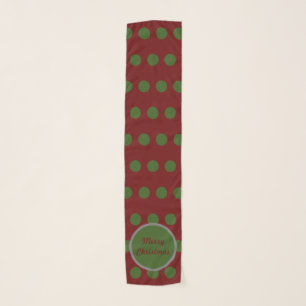Merry Christmas Scarf (Maroon & Hunter Green)
