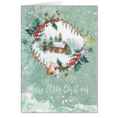 Merry Christmas scenic winter snow christmas card (Front)