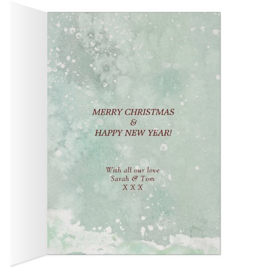 Merry Christmas scenic winter snow christmas card (Inside (Right))