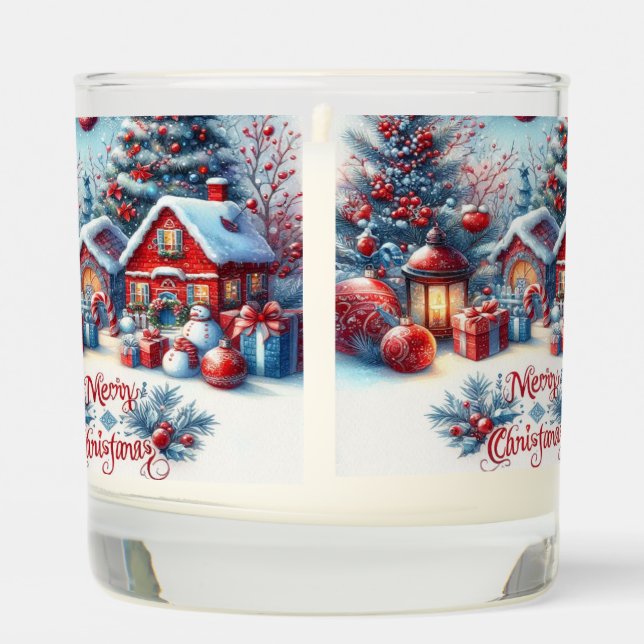 MERRY CHRISTMAS SCENTED CANDLE (Left)