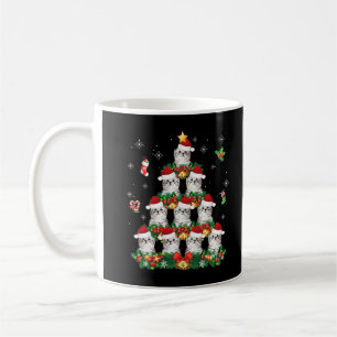 Merry Christmas Scottish Fold Cat Santa Tree Pajam Coffee Mug