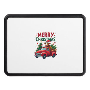 Merry Christmas Scottish Highland Cow Xmas Farm An Hitch Cover
