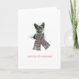 Merry Christmas Scotty The Scottish Terrier Holiday Card