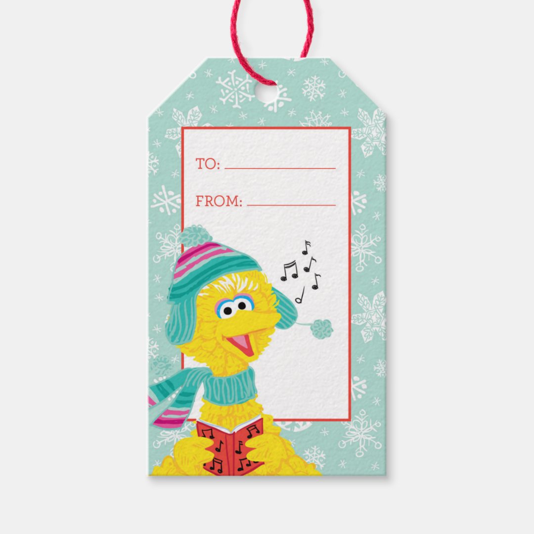 Merry Christmas Scribble Big Bird Gift Tags