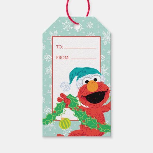 Merry Christmas Scribble Elmo Gift Tags