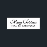 Merry Christmas Script Custom Monogram Self-inking Stamp<br><div class="desc">Self inking stamp featuring a decorative script and a serif font for your personalized monogram. Check out our store for more matching items from this collection.</div>