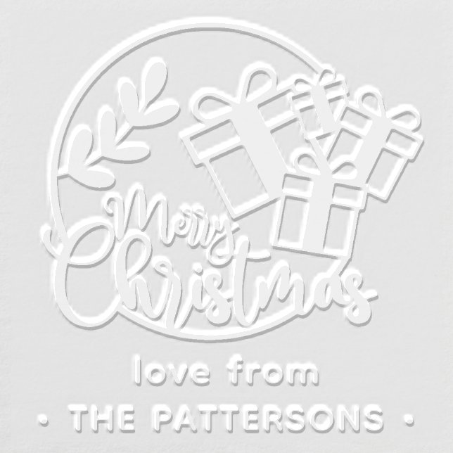 Merry Christmas Script Gifts Personalized Name Embosser (Design)